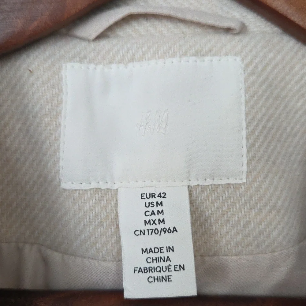 H&M Long Belted Coat, Cream, Size M - Picture 2 of 15
